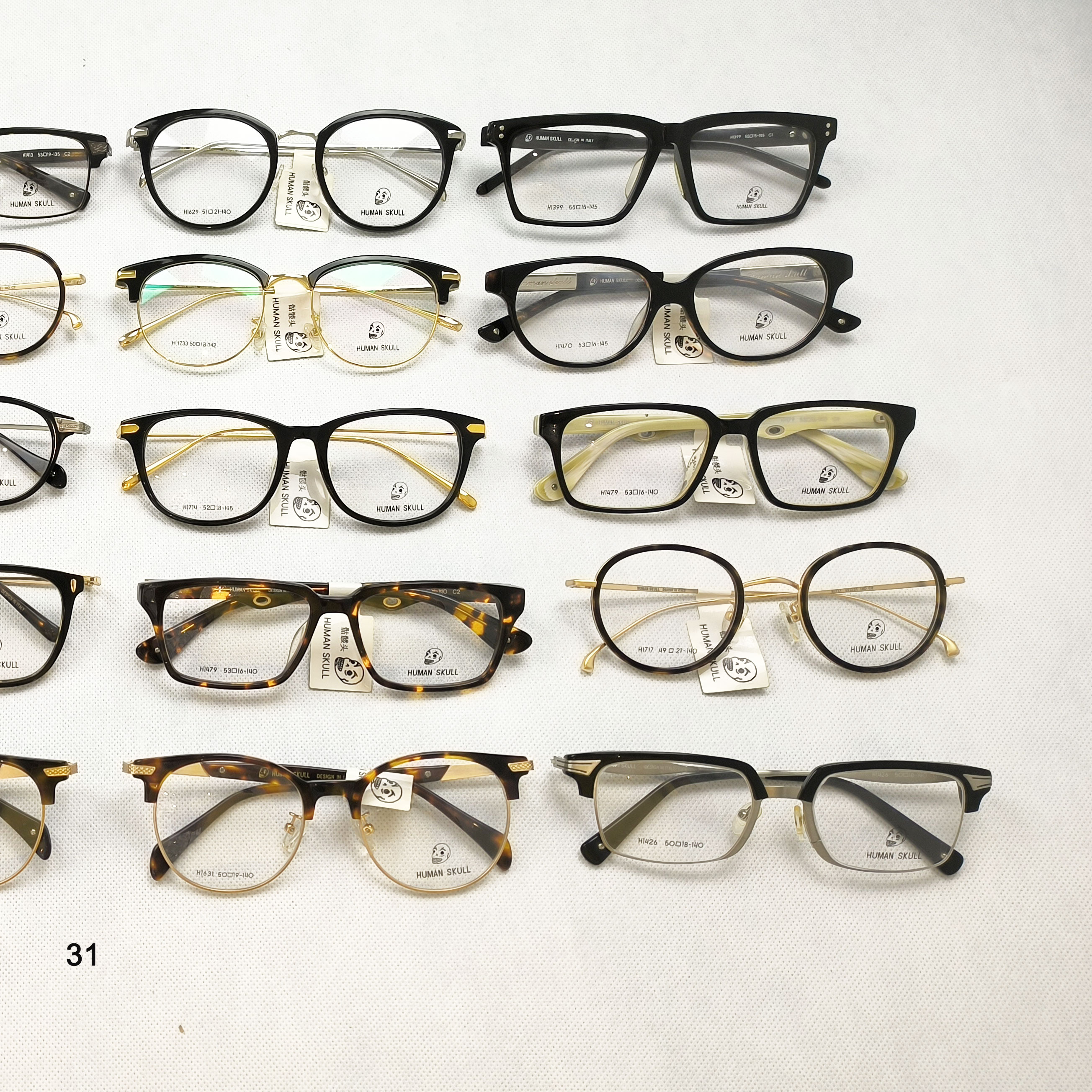 Clear Stock Metal Mixed Acetate designer unisex computer glasses progressive readers optical Frames Eyewear 70058