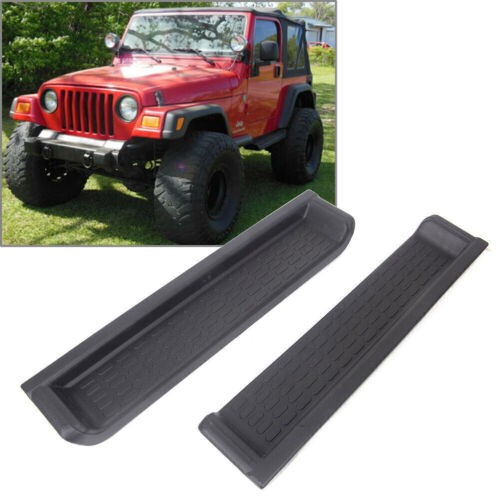 2 Pcs New Black ABS Car Door Sill Entry Guards For Jeep Wrangler TJ 1997-2006