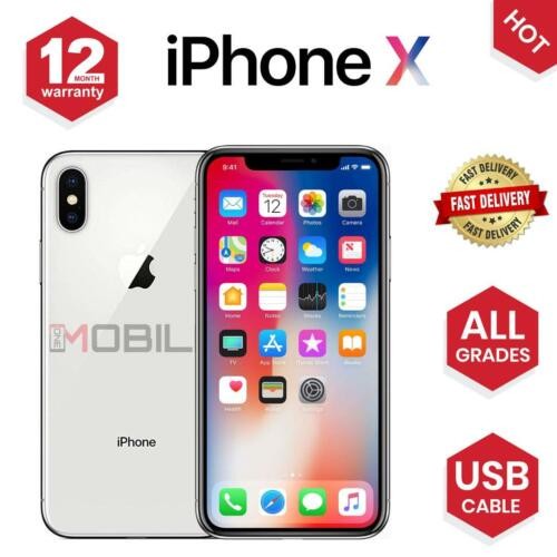 Apple iPhone X (iPhone 10) 64GB 256GB All Colours Unlocked- Excellent Grade A