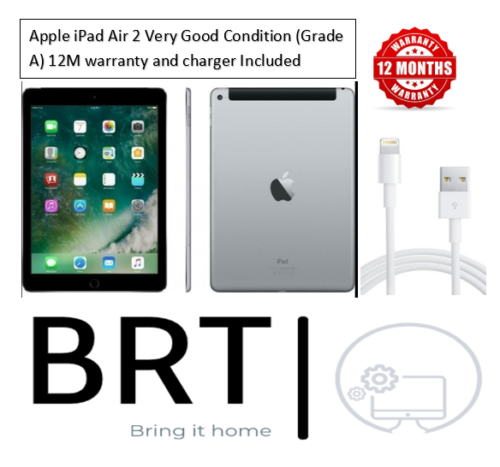 Apple iPad Air 2 Wi-Fi 16GB Space Grey Grade A Condition + Warranty + CHRGER