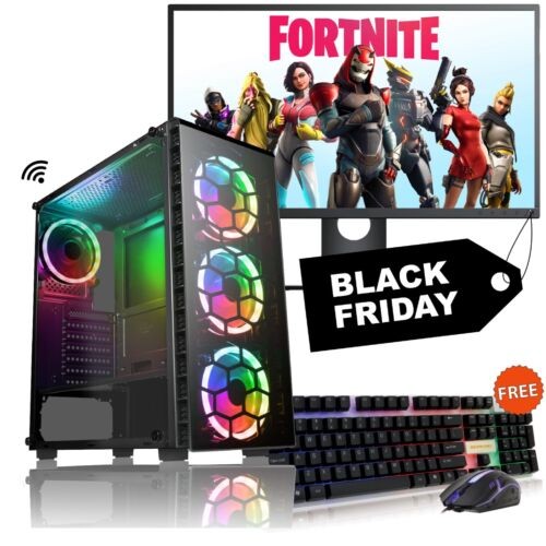 BCC RAIDER i5 Gaming PC GT 730 Computer Bundle Full Set 240GB SSD 1TB 16GB WiFi