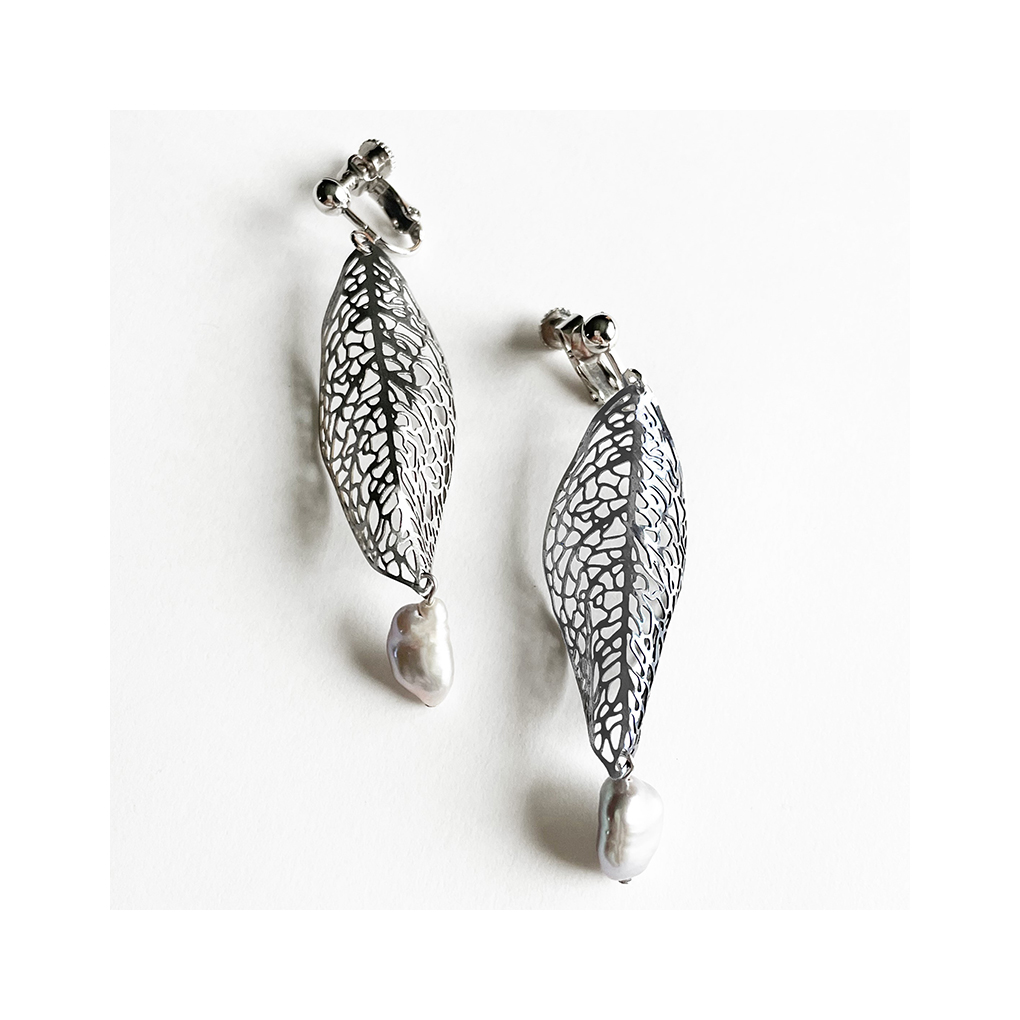 Stainless steel aurora blue jewelry unique statement earrings  70029