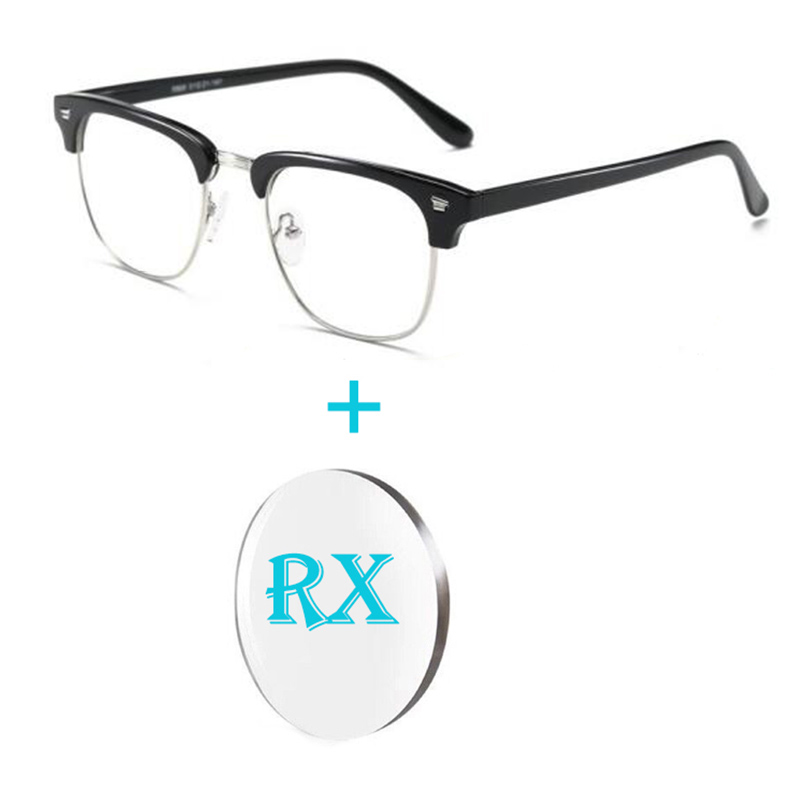 1.61 Blue Cut Lens Prescription Eyewear RX Custom Best Grade TR90 Metal Myopia Optical Glasses 70051