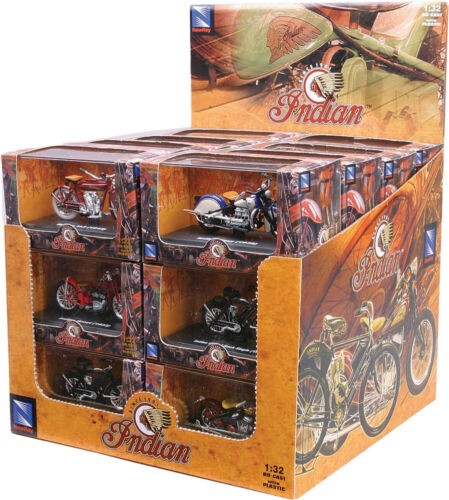 New Ray Toys INDIAN BIKE 24/PC ASSTD 1:32 Die Cast Replica