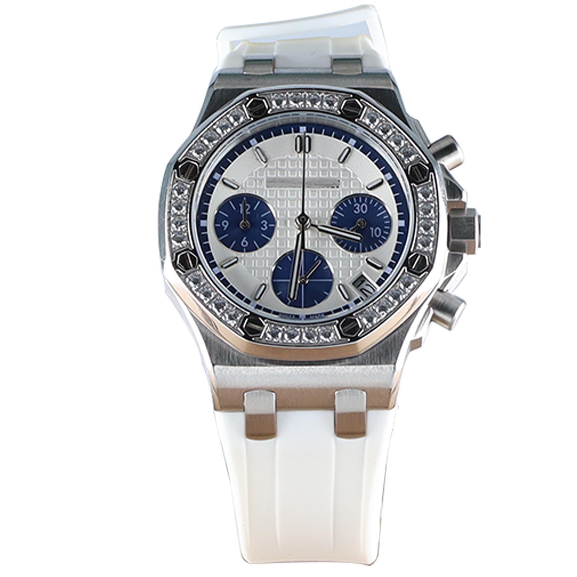 New Silicone Strap 316 Stainless Steel Case Sapphire Crystal Wrist Men Quartz Watches 70004