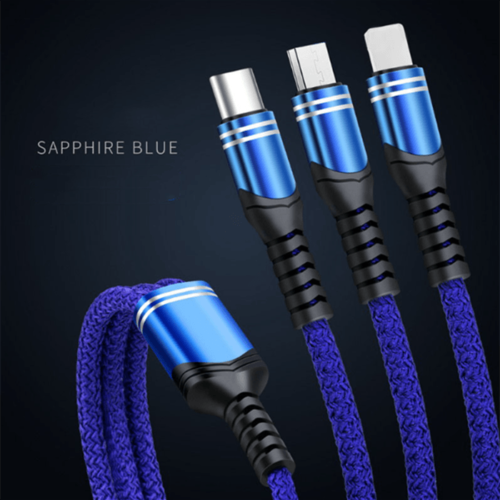 6A Fast Charge PD Three-in-one Charging Cable For Apple TYPE-C Android