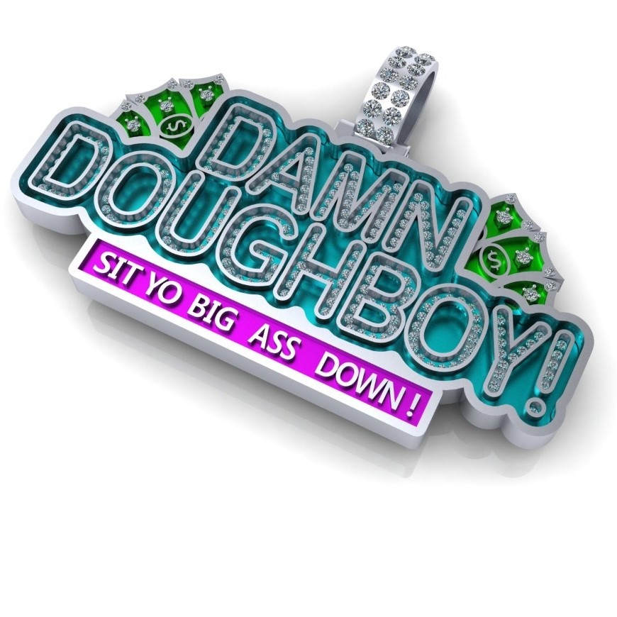 Glow in the Dark Jewelry VVS Moissanite Diamond Personalize Hip Hop Charm Sterling Silver Custom Enamel Pendant  70047