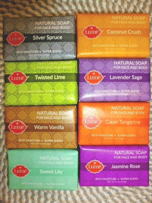 LUME NATURAL SOAP~U PICK FROM 10 SCENTS~FULL SIZE~FACE & BODY SOAPS 5 OZ NIP 53