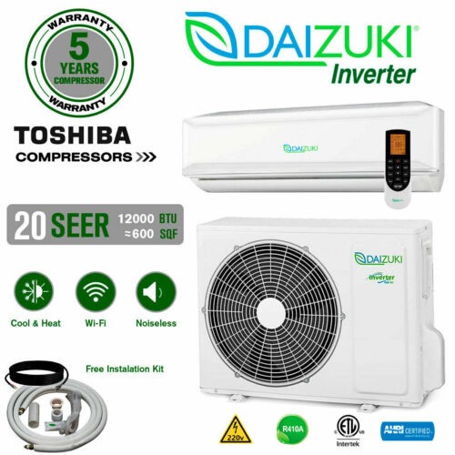 12000 BTU Air Conditioner Mini Split 20 SEER INVERTER AC Ductless Heat Pump 120V