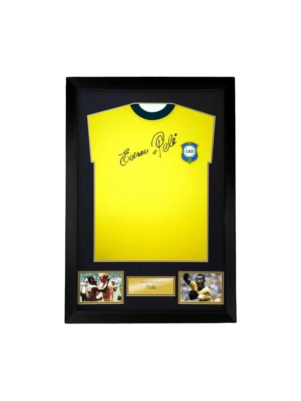 Pele Long Autograph Framed Shirt Rare COA SUPERB £599