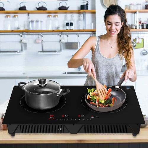 Induction Cooker 2 Burner Cooktop 1800W Digital 2 Burner Electric Cooktop