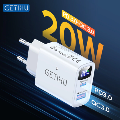 GETIHU PD 20W USB Charger QC 3.0 Fast Phone Charge Adapter For iPhone 13 12 Pro
