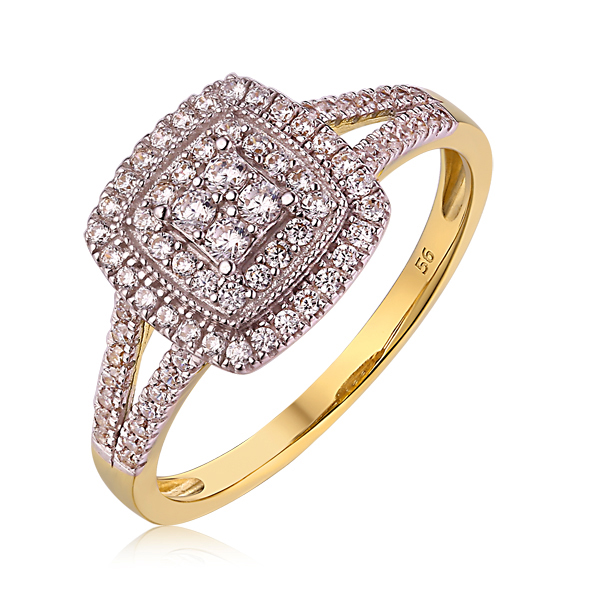 9K 10K 14K 18K Yellow Gold Ring Woman Promise Moissanite Diamond Solitaire Ring Gold Jewelry 70048